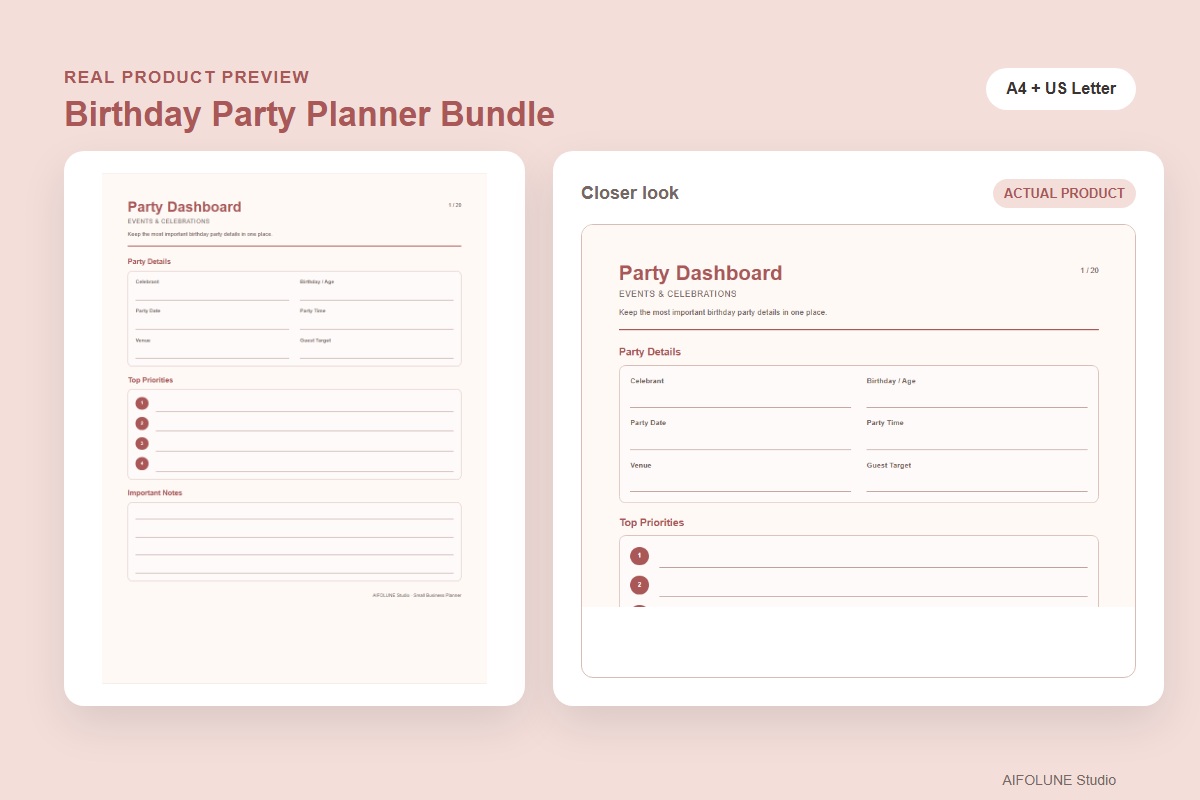 Birthday Party Planner Bundle product preview